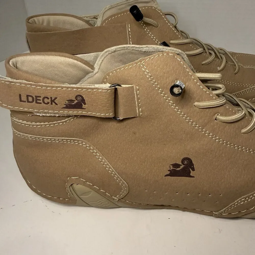 LDECK Barefoot Chukka Boots Mens EU 45 US 11 Tan Suede Minimalist Shoes